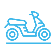 Des abris à motos et scooters sur les parkings